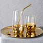 Gold Honeycomb Glass Collection - Glass