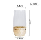 Gold Honeycomb Glass Collection - Large / Gold - Glass