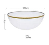 Gold Inlay Glass Bowl Set 3 pc - Bowl