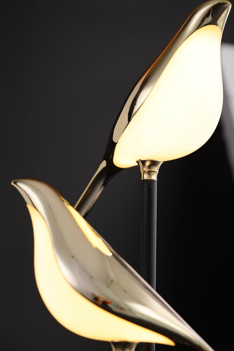 Golden Dual Birds Desk Lamp - Table Lamp