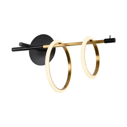 Golden Magnetic Rings Wall Sconce - Black - Wall Sconce
