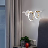 Golden Magnetic Rings Wall Sconce - White - Wall Sconce