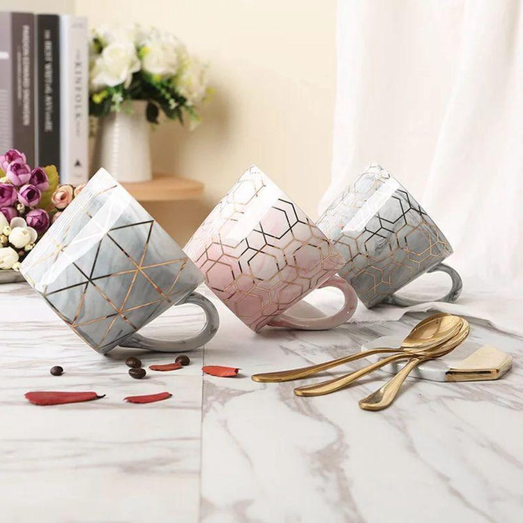 Golden Triangle Print Mug - Mug