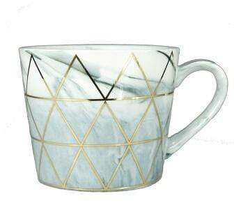 Golden Triangle Print Mug - Light Green Love - Mug