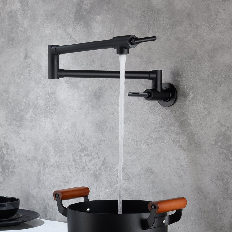 Gourmet Swivel Black Kitchen Faucet - Faucet