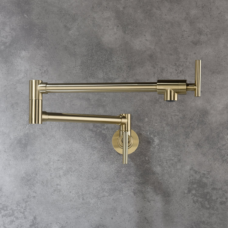 Gourmet Swivel Black Kitchen Faucet - Gold - Faucet