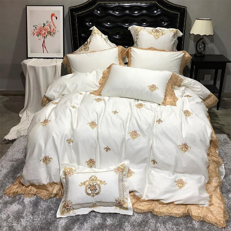 Heavenly White Luxury Egyptian Cotton Duvet Cover Set - 