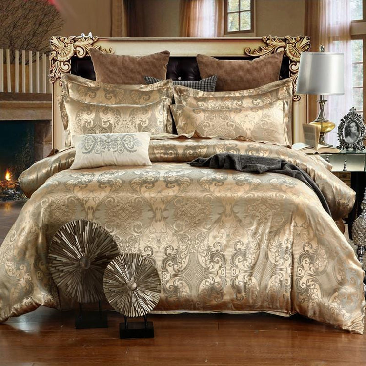 Heavy Gold Luxury Duvet Cover Set - Queen - Duvet Cover Set