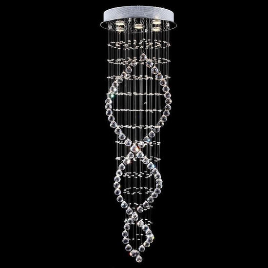 Herbert - Crystal Double Spiral Chandelier - Chandelier