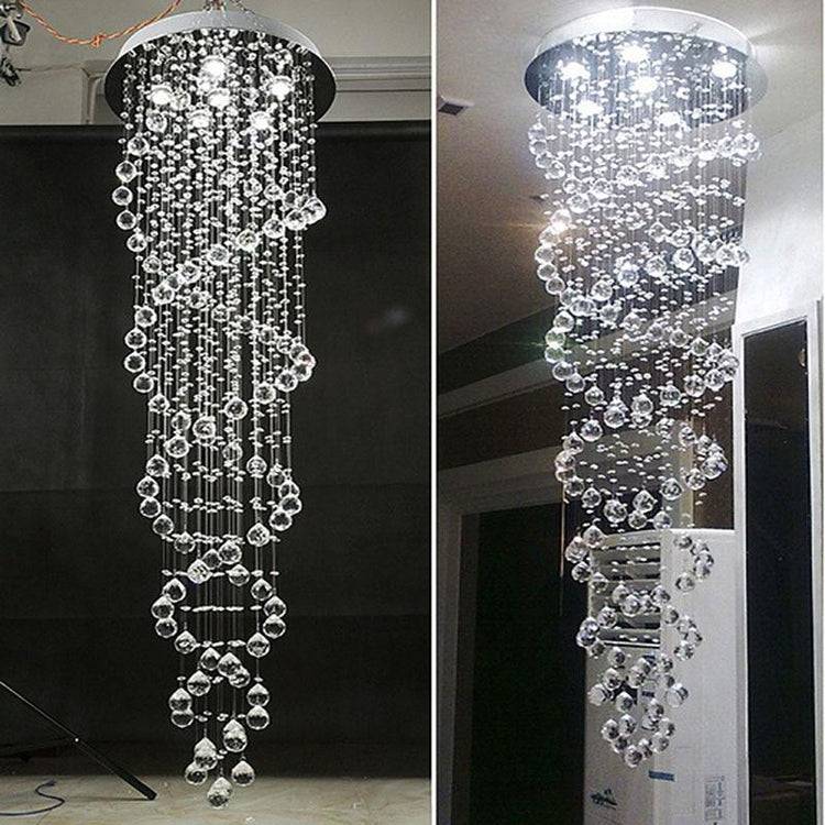 Herbert - Crystal Double Spiral Chandelier - Chandelier