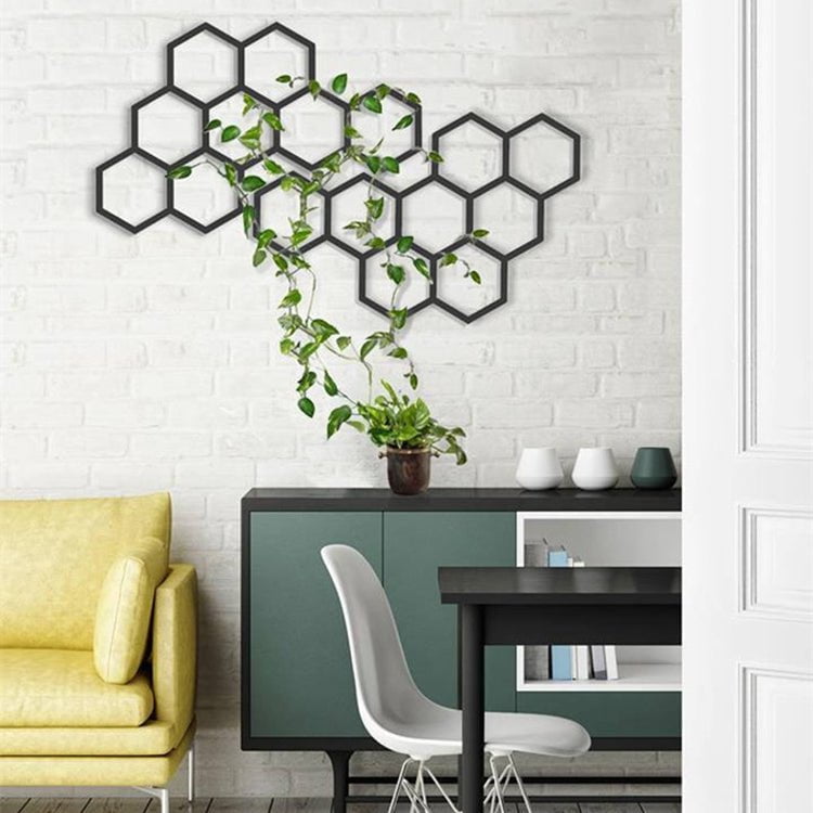 Hexagon Shaped Metal Wall Art - Metal Wall Art