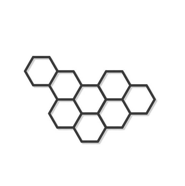 Hexagon Shaped Metal Wall Art - 76 X 50 CM - Metal Wall Art