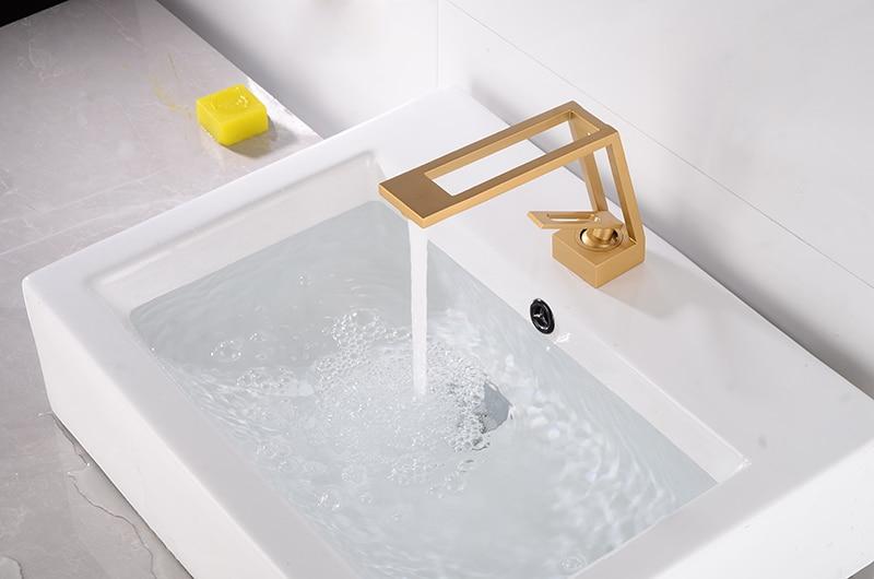 Hollow Slit Bathroom Faucet - Faucet