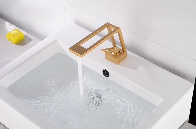 Hollow Slit Bathroom Faucet - Faucet