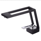 Hollow Slit Bathroom Faucet - Black Chrome - Faucet