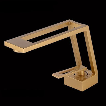 Hollow Slit Bathroom Faucet - Gold - Faucet