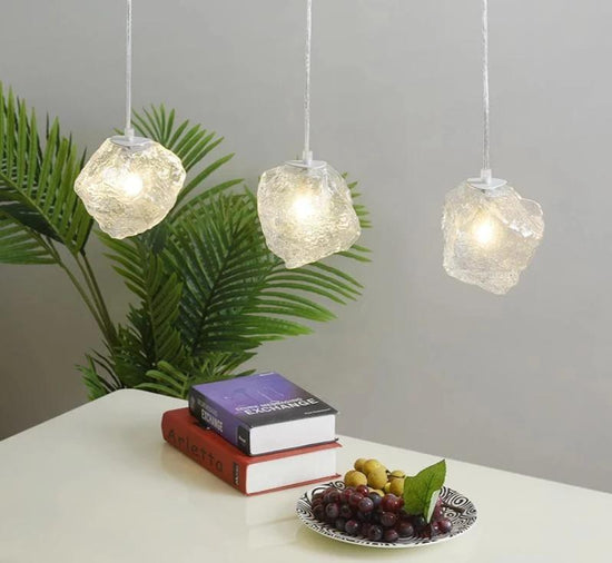 Ice Look Pendant Lamp - Long Base - Pendant Lamp