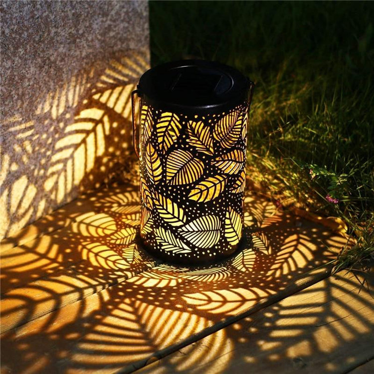 Leaves Shadow Cast Solar LED Garden Lantern - Solar Light