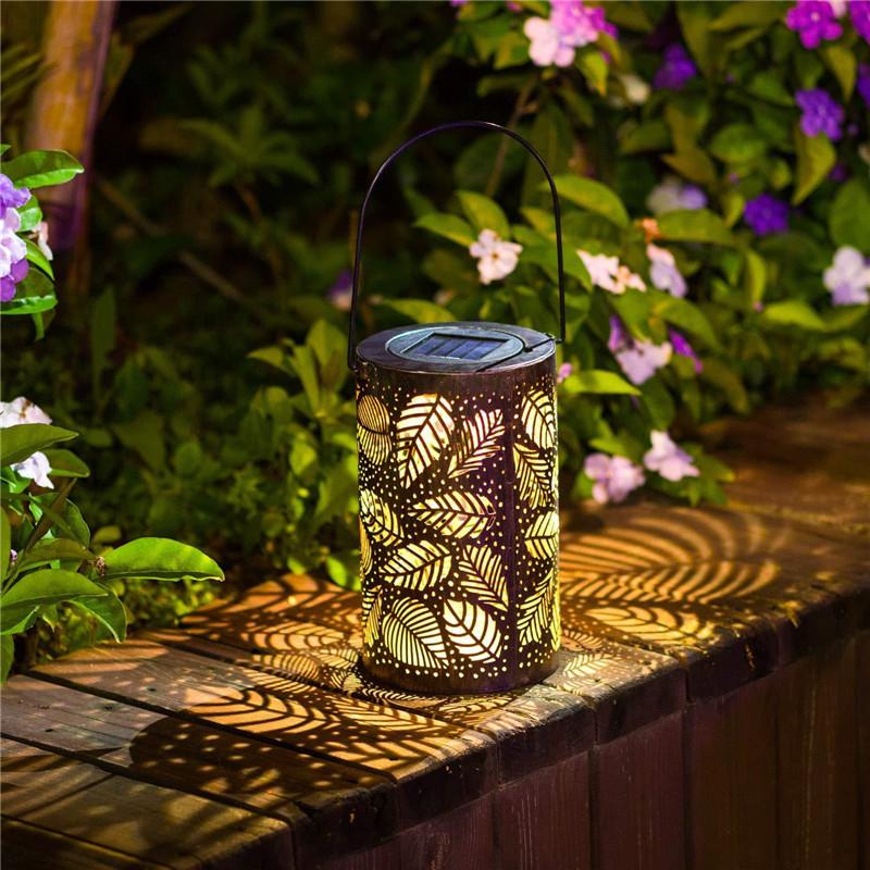 Leaves Shadow Cast Solar LED Garden Lantern - Solar Light