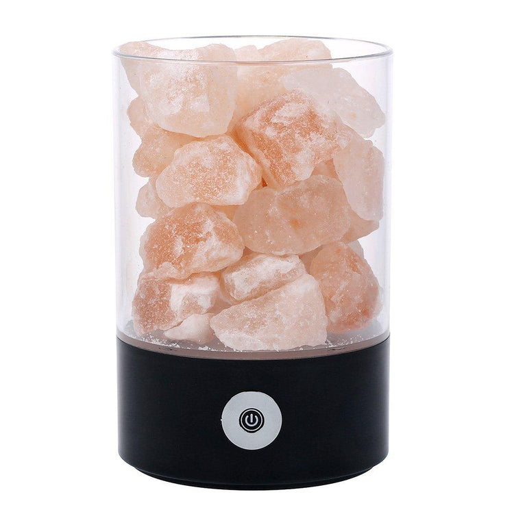 Leocadia - Himalayan Salt Lamp - Black - Desk Lamp