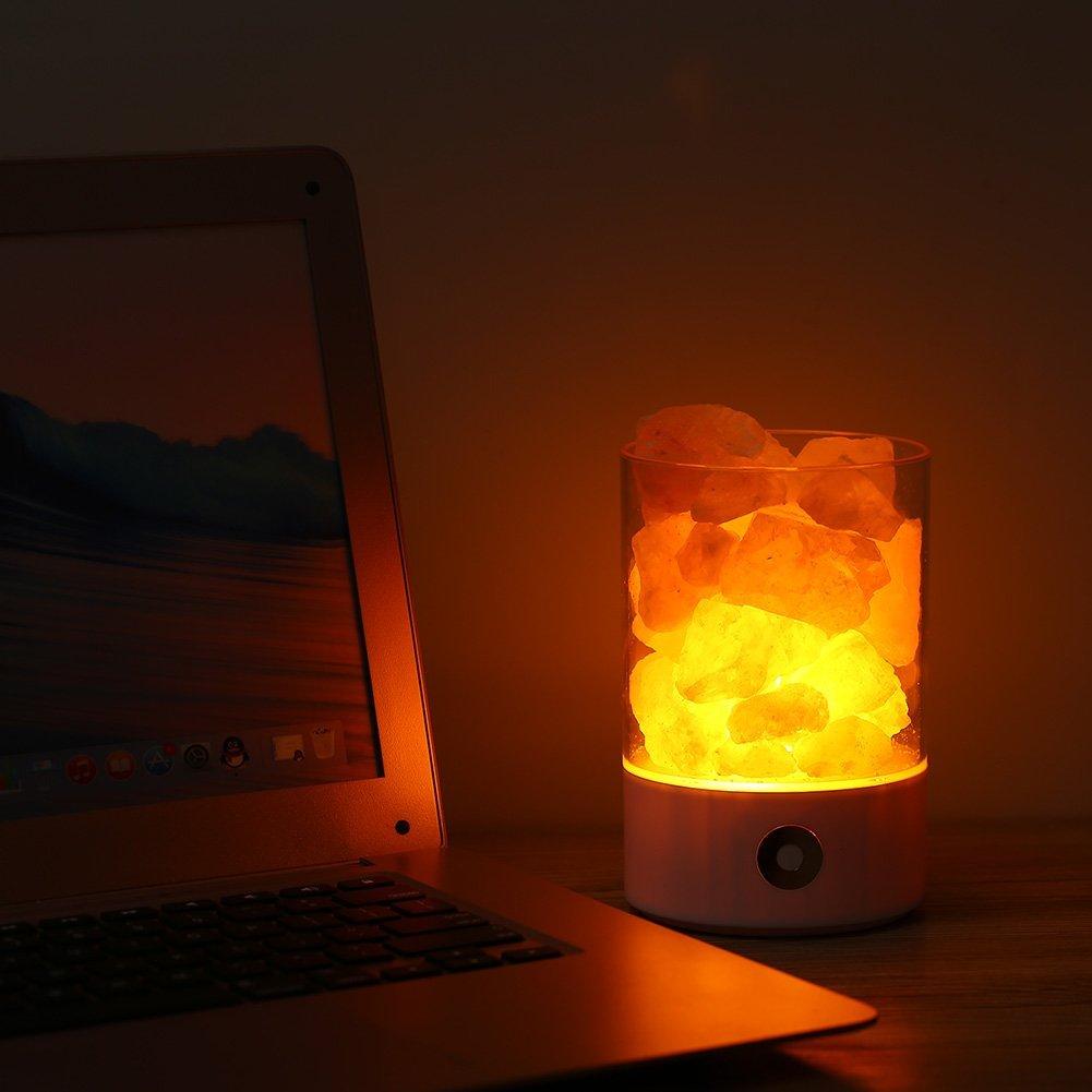 Leocadia - Himalayan Salt Lamp - White - Desk Lamp