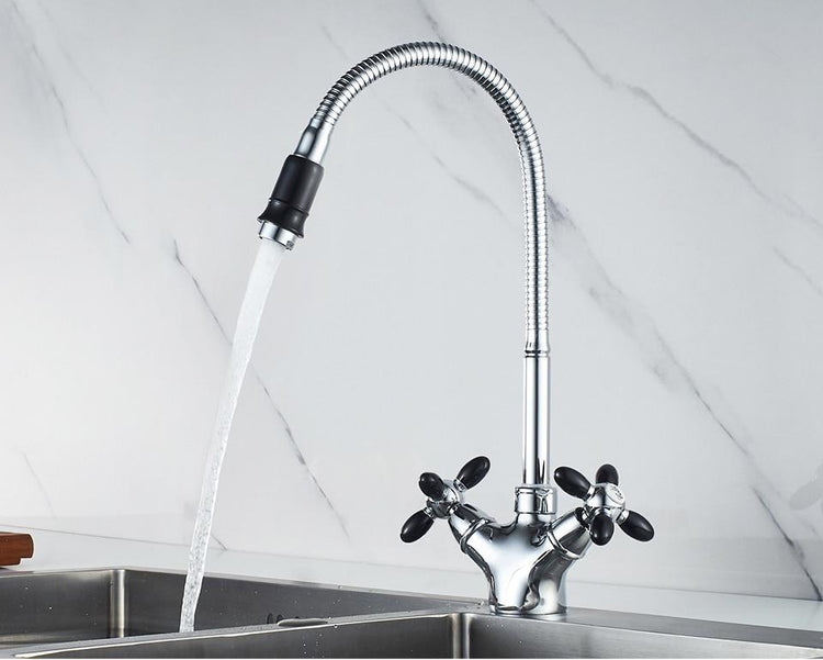 Long Arc Trendy Kitchen Faucet - Black - Faucet