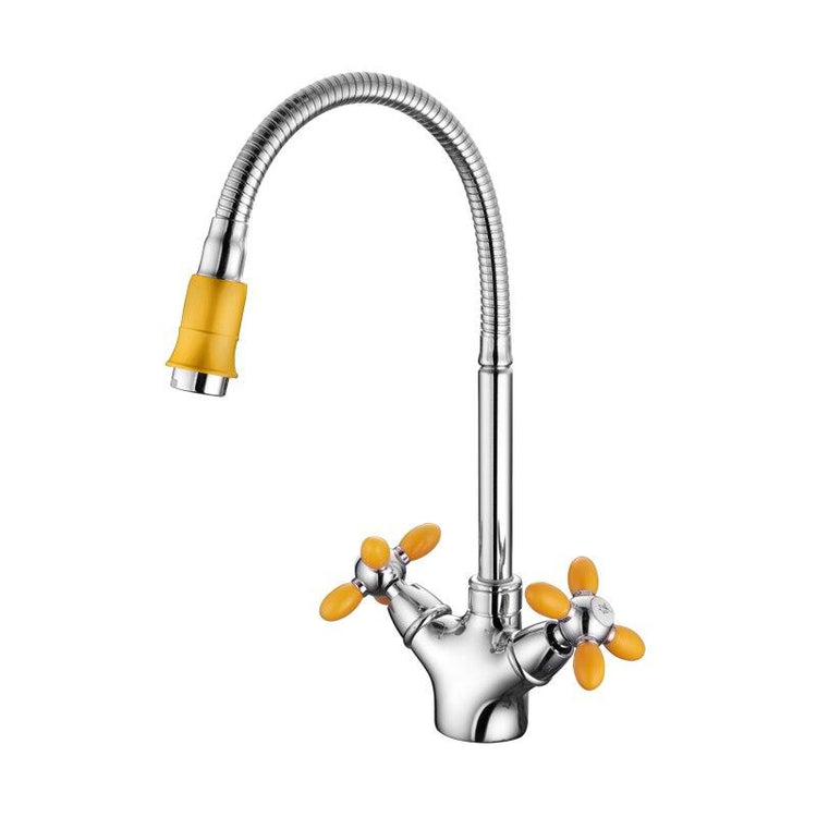 Long Arc Trendy Kitchen Faucet - Yellow - Faucet