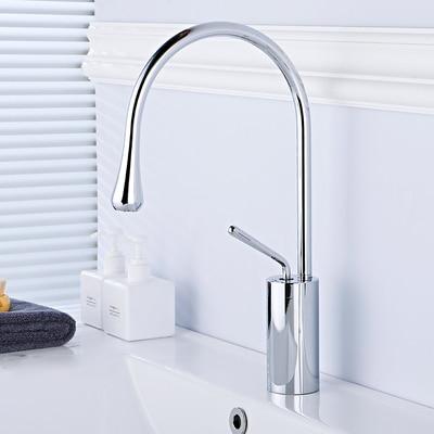 Long Loop Bathroom Kitchen faucet - Chrome / Small - 15 - 