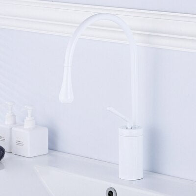 Long Loop Bathroom Kitchen faucet - White / Small - 15 - 