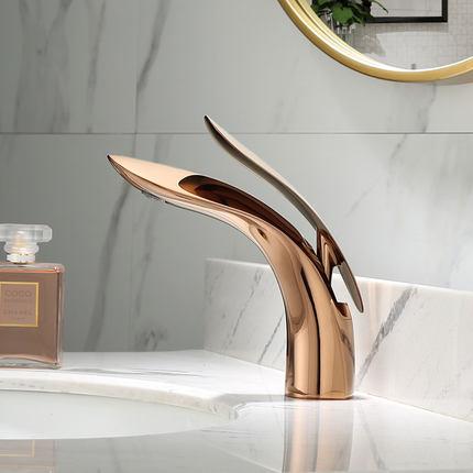 Luxury Curved Bathroom Faucet - Faucet