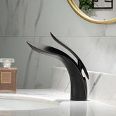 Luxury Curved Bathroom Faucet - Black - Faucet