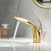 Luxury Curved Bathroom Faucet - Gold - Faucet