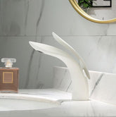 Luxury Curved Bathroom Faucet - White - Faucet