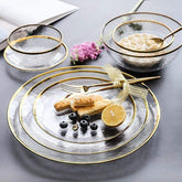 Luxury Gold Edge Inlay Plate Collection - Plate