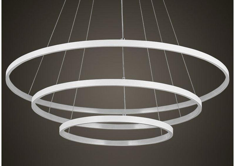 Luxury Modern Stylish Rings Chandelier - White / Warm White 