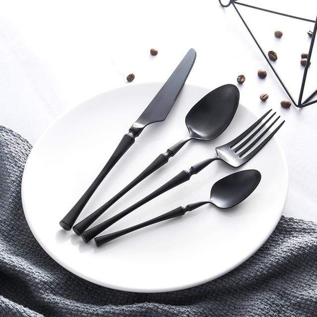 Luxury Royale Cutlery Dining Set - Black - Cutlery Set