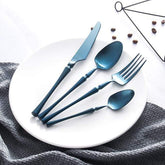 Luxury Royale Cutlery Dining Set - Blue - Cutlery Set
