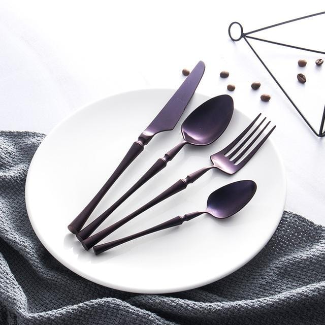 Luxury Royale Cutlery Dining Set - Purple - Cutlery Set
