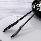 Luxury Stainless Steel Tongs - Black - Cutlery Set