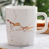Marble Finish Coffee Mug - White Thunder - Mug
