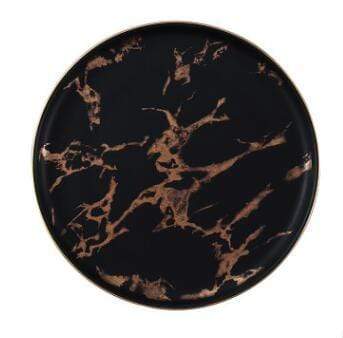 Marble Finish Plate Collection - Black Thunder / Regular - 