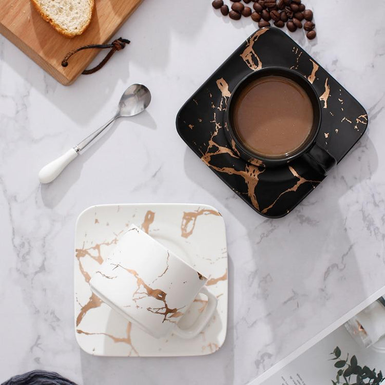 Marble Finish Tea Cup - Mug