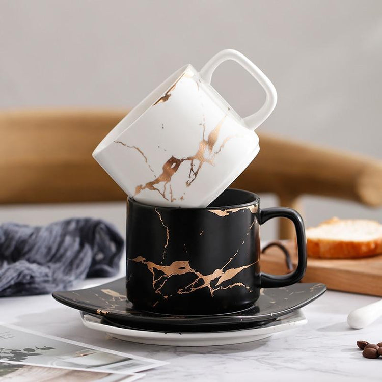 Marble Finish Tea Cup - Mug