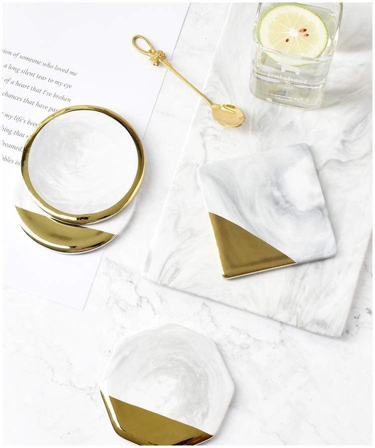 Marble Gold Coasters - Coaster