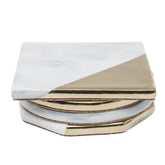 Marble Gold Coasters - Coaster Collection (4 Pieces) - 