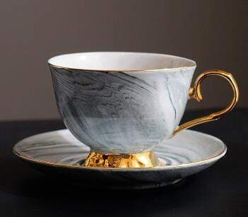 Marble Pattern Tea Cup - Grey - Mug