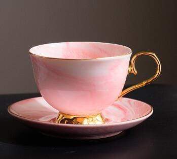 Marble Pattern Tea Cup - Pink - Mug