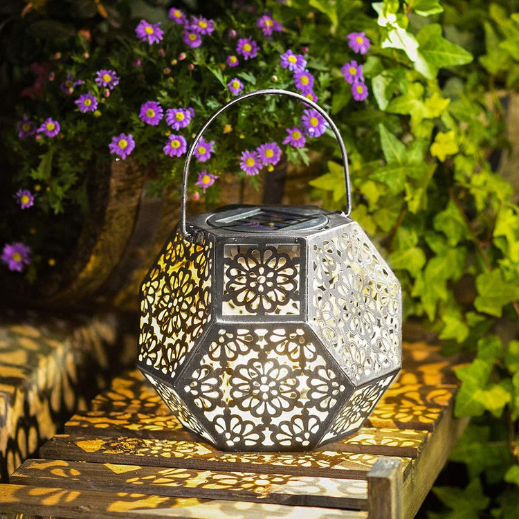 Mehreen Shadow Cast Solar LED Garden Lantern - Solar Light