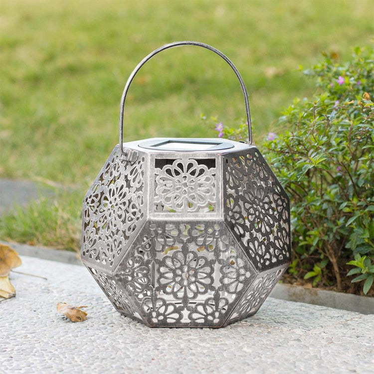 Mehreen Shadow Cast Solar LED Garden Lantern - Solar Light