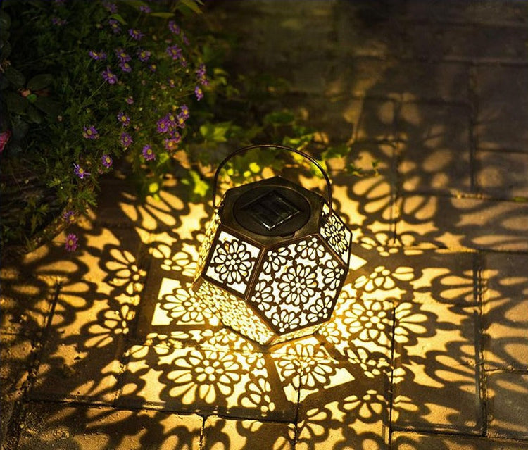 Mehreen Shadow Cast Solar LED Garden Lantern - Solar Light